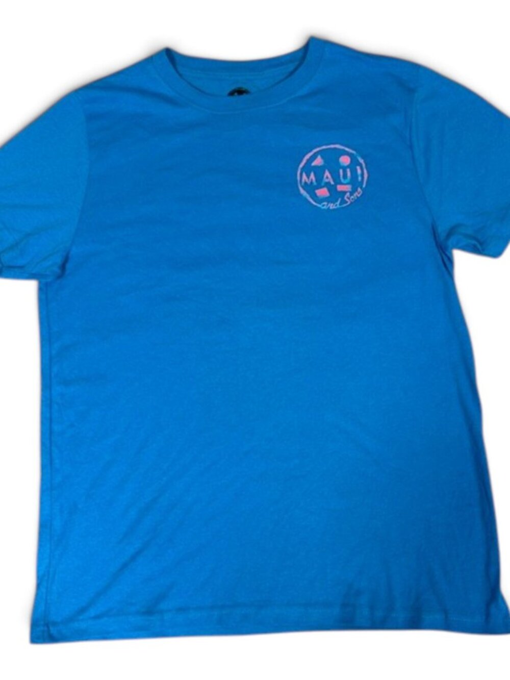 NWT Maui and Sons Mens T Shirt M Blue Cookie Logo Surf Skate Graphic Tee